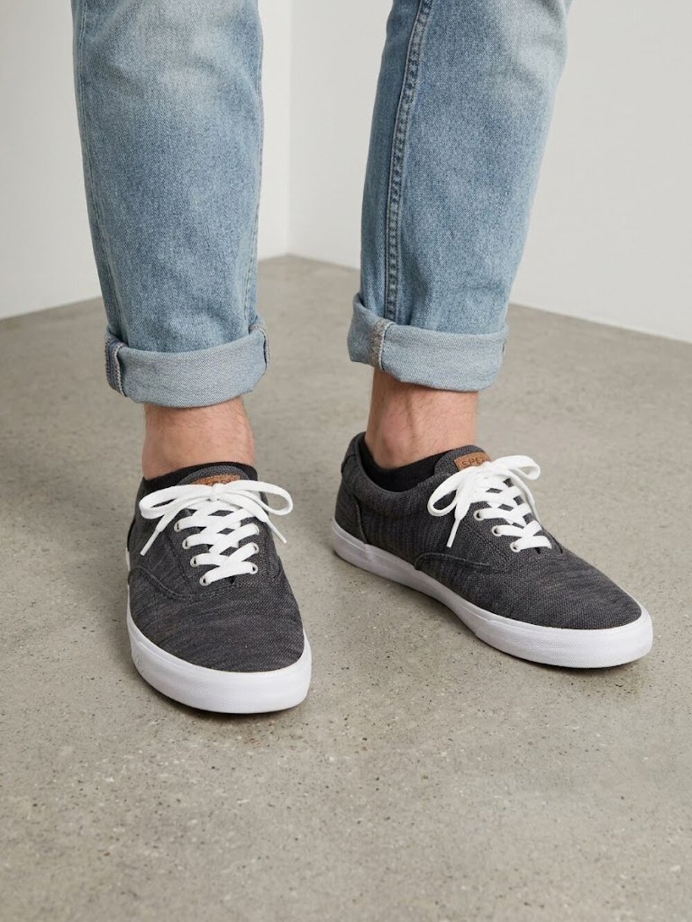 Sperry Striper II CVO Baja Washed Black Canvas Boat Shoes Men's Size 10